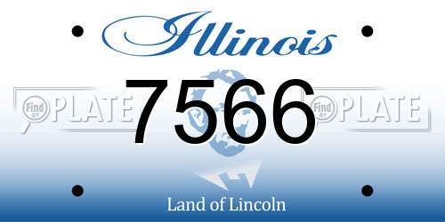 7566 Illinois License Plate