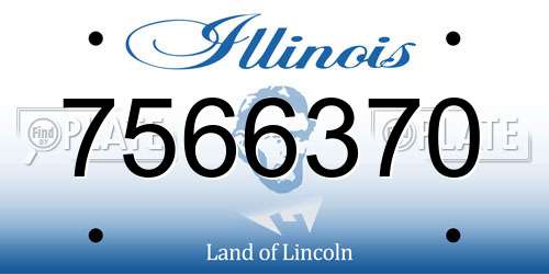 7566370 Illinois License Plate
