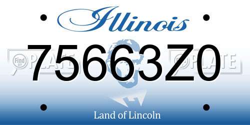 75663Z0 Illinois License Plate