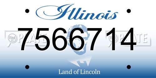 7566714 Illinois License Plate