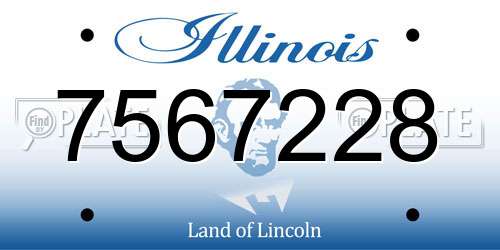 7567228 Illinois License Plate