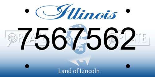 7567562 Illinois License Plate