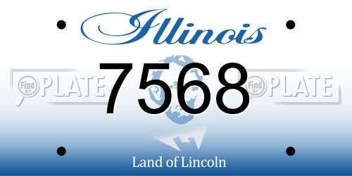 7568 Illinois License Plate