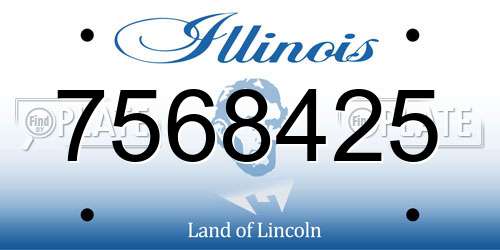 7568425 Illinois License Plate