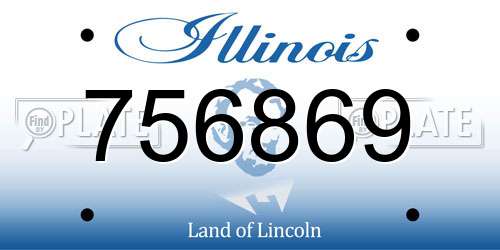 756869 Illinois License Plate