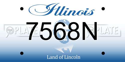 7568N Illinois License Plate