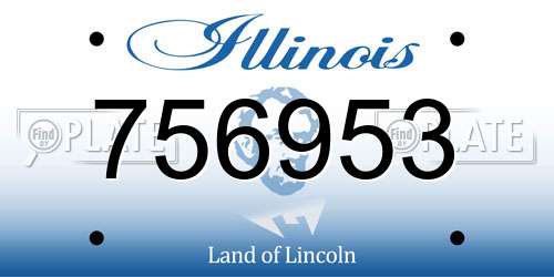 756953 Illinois License Plate