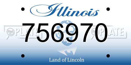 756970 Illinois License Plate