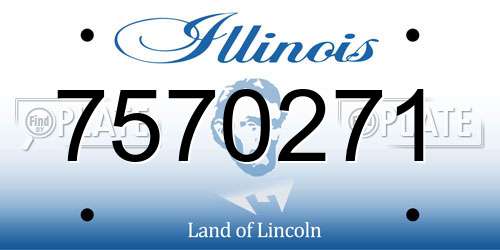 7570271 Illinois License Plate