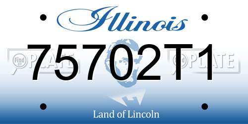 75702T1 Illinois License Plate