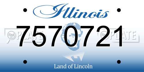7570721 Illinois License Plate
