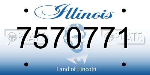 7570771 Illinois License Plate