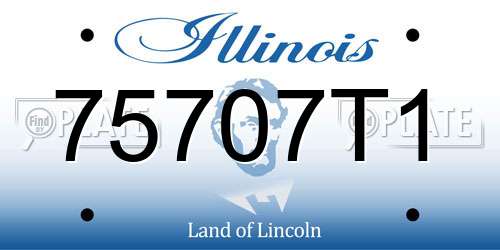 75707T1 Illinois License Plate