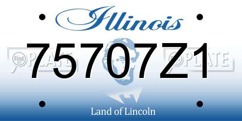 75707Z1 Illinois License Plate