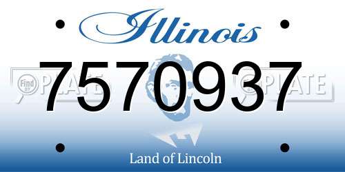 7570937 Illinois License Plate