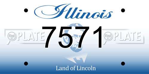 7571 Illinois License Plate