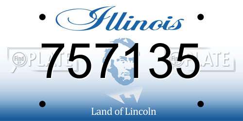 757135 Illinois License Plate