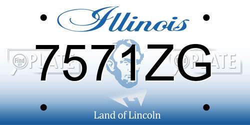 7571ZG Illinois License Plate