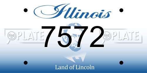 7572 Illinois License Plate