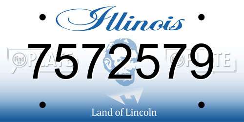 7572579 Illinois License Plate