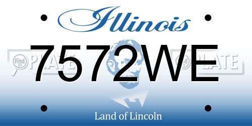 7572WE Illinois License Plate