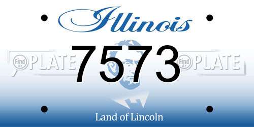 7573 Illinois License Plate