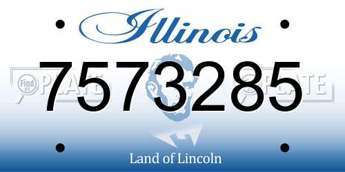 7573285 Illinois License Plate