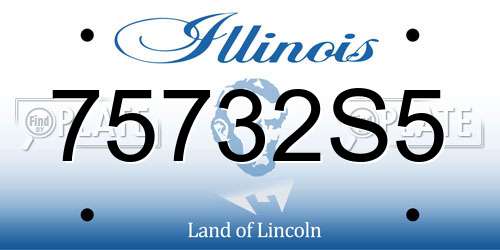 75732S5 Illinois License Plate