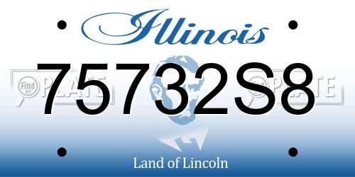 75732S8 Illinois License Plate