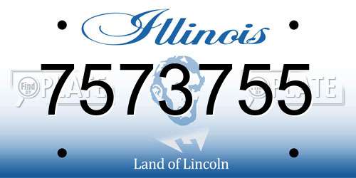7573755 Illinois License Plate