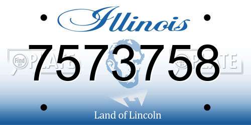 7573758 Illinois License Plate