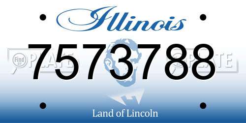 7573788 Illinois License Plate