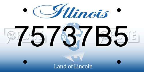 75737B5 Illinois License Plate