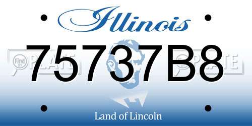 75737B8 Illinois License Plate