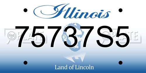 75737S5 Illinois License Plate