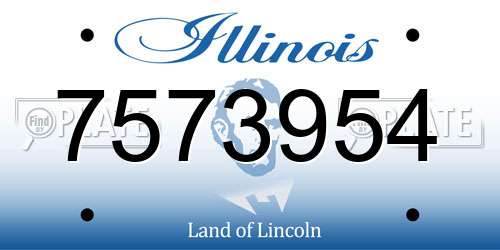 7573954 Illinois License Plate