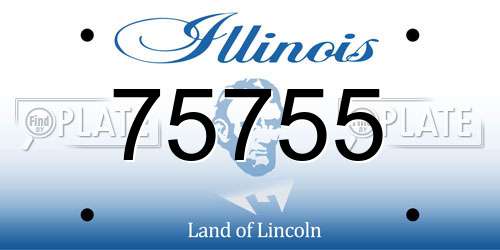 75755 Illinois License Plate