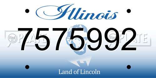 7575992 Illinois License Plate