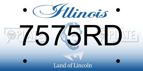 7575RD Illinois License Plate