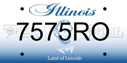 7575RO Illinois License Plate