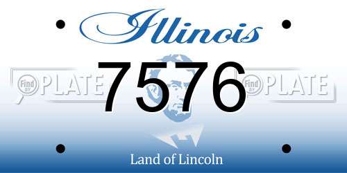 7576 Illinois License Plate