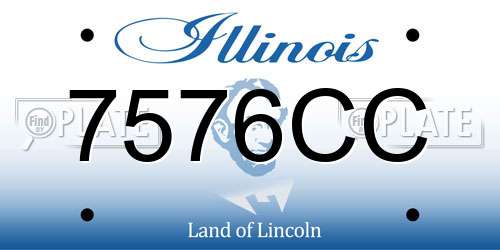 7576CC Illinois License Plate