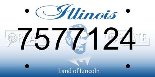 7577124 Illinois License Plate