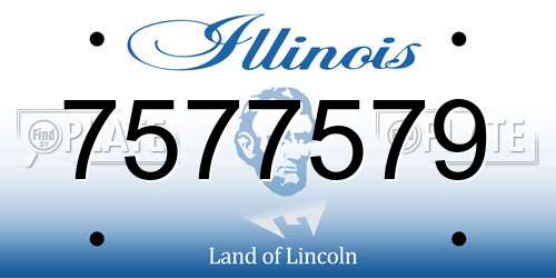 7577579 Illinois License Plate