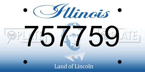 757759 Illinois License Plate