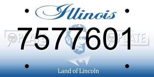 7577601 Illinois License Plate