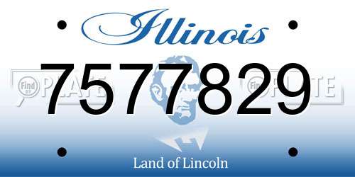 7577829 Illinois License Plate