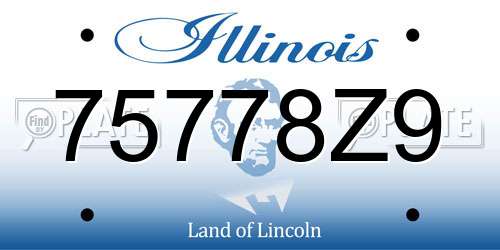 75778Z9 Illinois License Plate