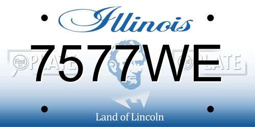 7577WE Illinois License Plate