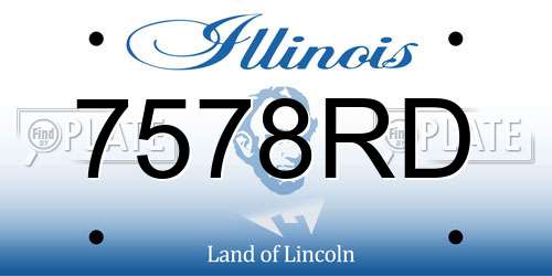 7578RD Illinois License Plate